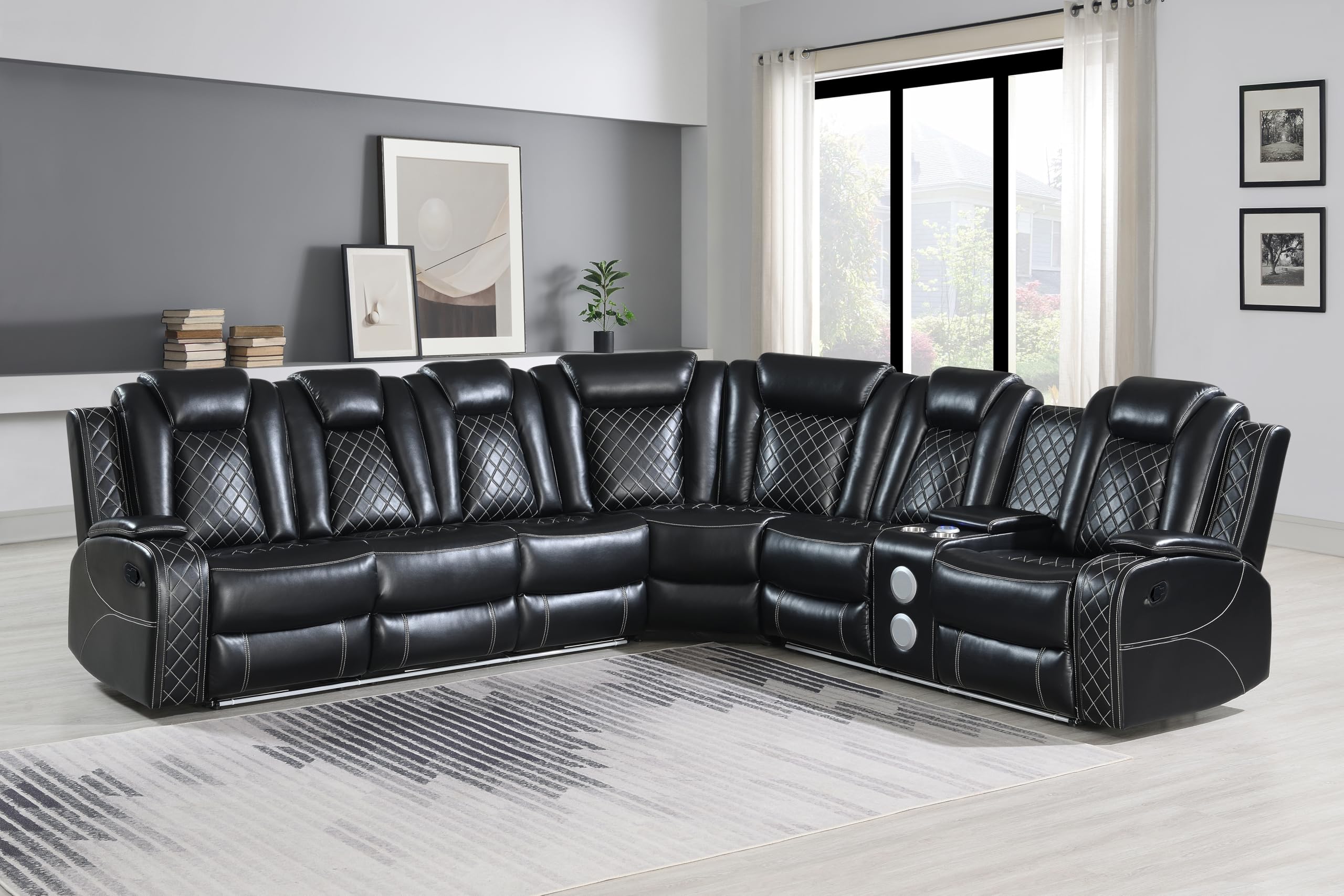 Amazon.com: New Classic Furniture Orion Polyester Faux Leather L